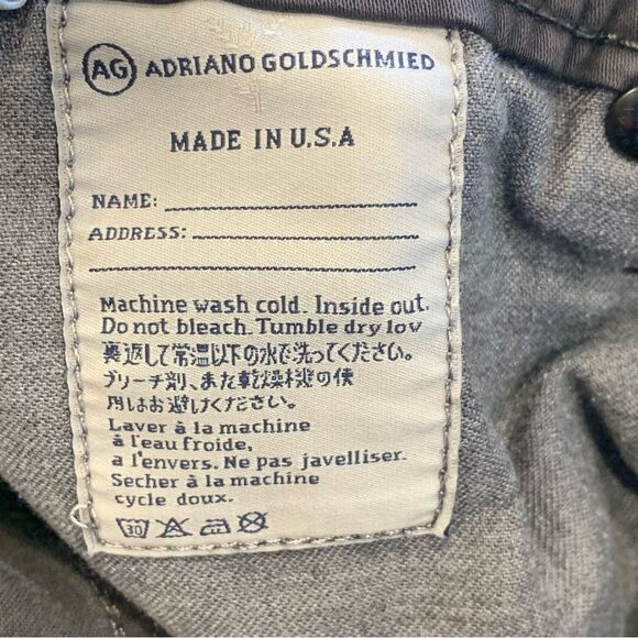 AG The Protege Straight Leg Gray Jeans Size 38x34 - Picture 9 of 11